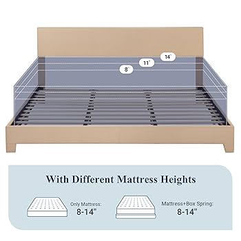 Amazon.com: Allewie King Size Bed Frame with Adjustable